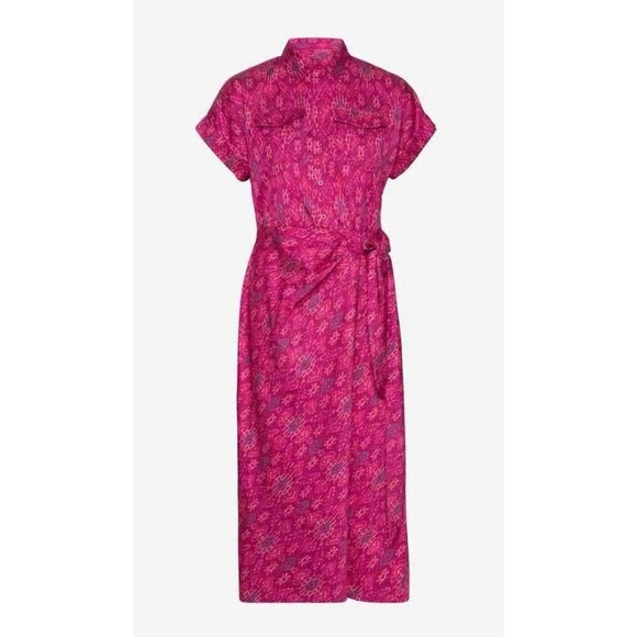 Lauren Ralph Lauren Geo-Print Shantung Tie-Waist Dress | NWT | Size 4 | TC - Picture 2 of 9